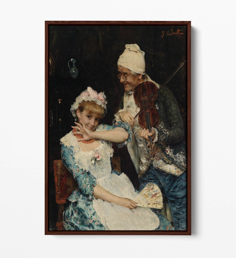 Float Effect Canvas Art - Federico Andreotti Musician Print | Premium 30mm Frame