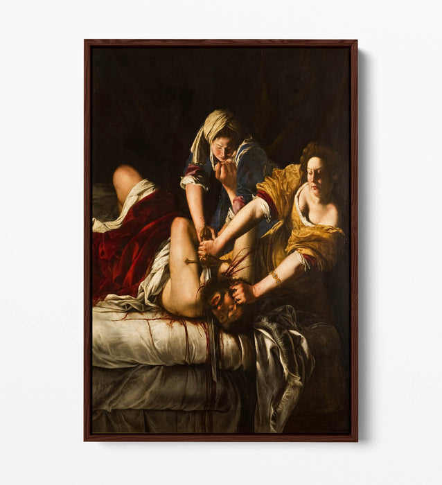 Canvas Art Print - Artemis Gentileschi Judith Slaying Holofernes | Float Effect, 30mm Deep Frame
