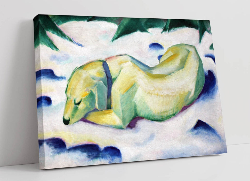 Canvas Wall Art - Franz Marc Dog Canvas Art with Premium Varnish Finish