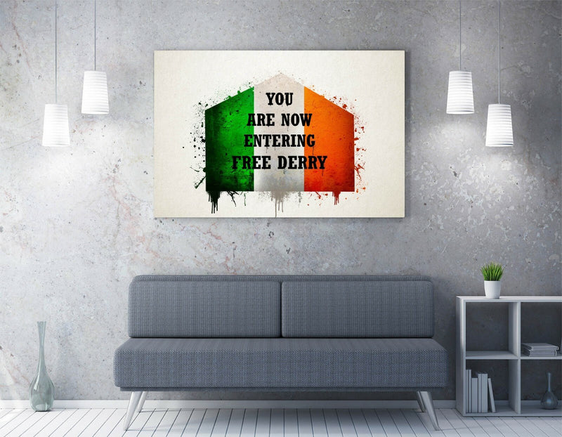 Canvas Wall Art - Handmade Irish Flag Canvas Print | Deep Frame Decor