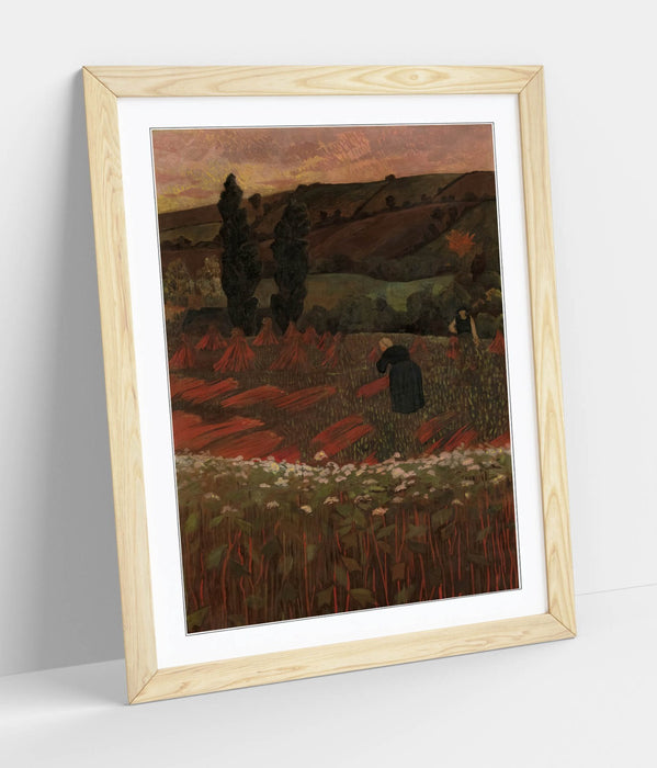 Framed Wall Art - Paul Serusier Harvest Buckwheat Art Poster Print 4 Sizes