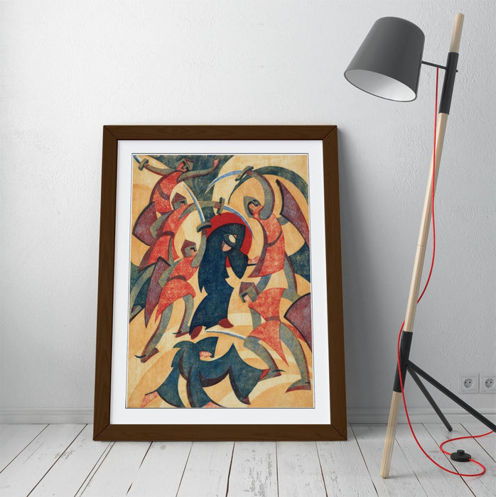 Framed Wall Art Poster - Cyril Power Monseigneur St Thomas Print | Woodgrain Frame