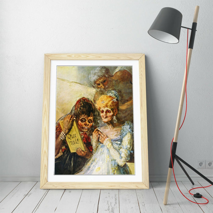 Framed Art Poster - Francisco Goya Wall Art Print With Natural Wood Frame