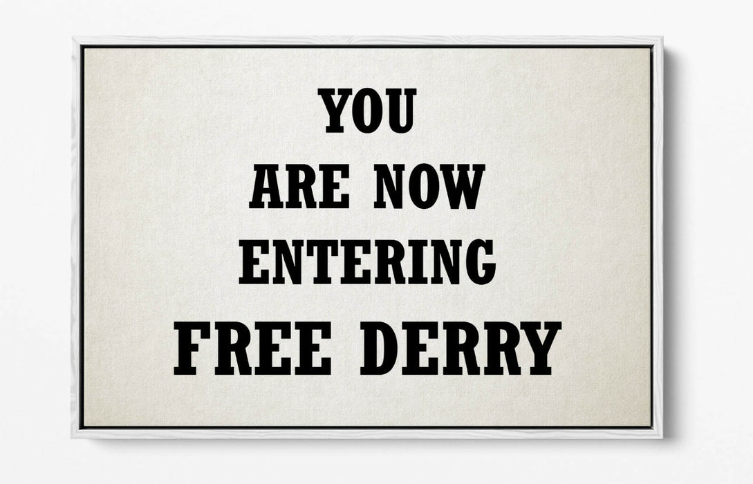FREE DERRY CORNER, DERRY GIRLS  -FLOAT EFFECT CANVAS ART PRINT