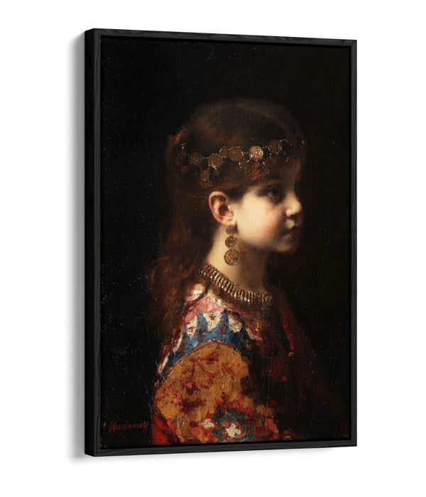 Float Effect Canvas Art - Gypsy Girl Handmade Premium Wall Print 30mm Frame
