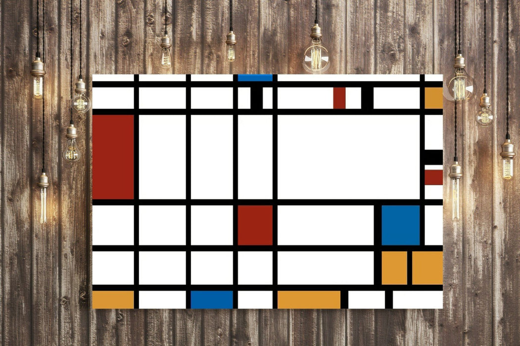 Canvas Wall Art – Framed Canvas Print Piet Mondrian Style Abstract Painting