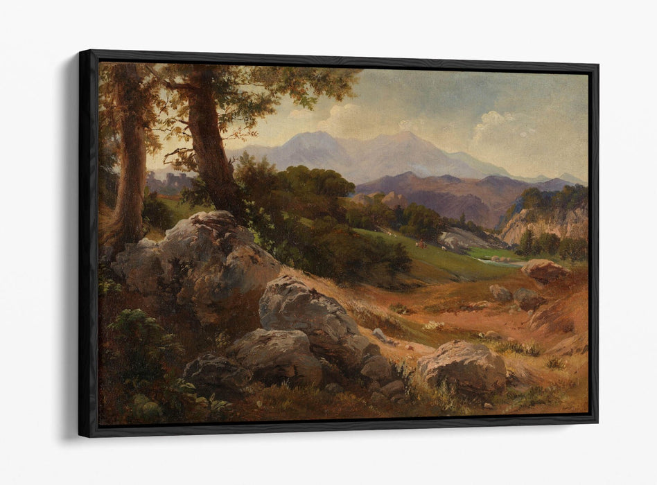 Mountain Landscape Canvas - Handmade UK Canvas Wall Art | Float Effect Frame