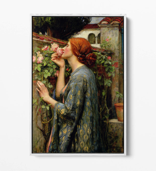 JOHN WILLIAM WATERHOUSE SOUL OF THE ROSE-FLOAT EFFECT CANVAS WALL ART PIC PRINT