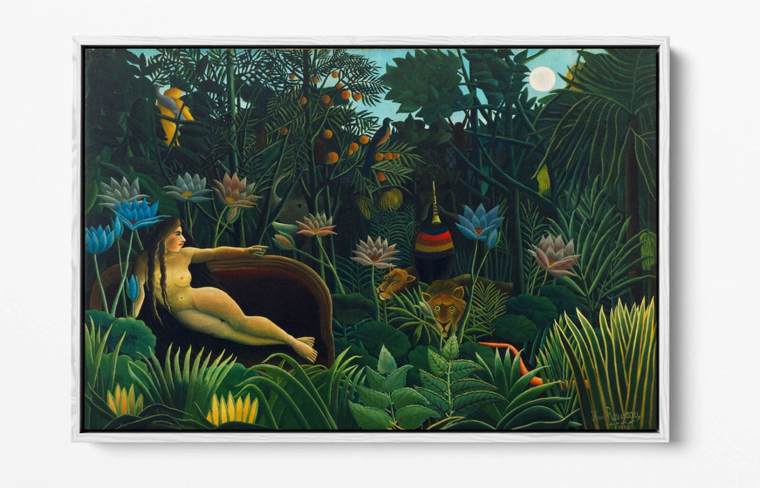 Float Effect Canvas Art - Henri Rousseau Print on Premium MDF Frame, Ready to Hang