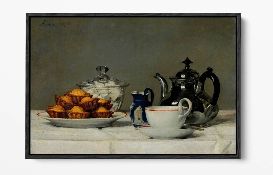 Canvas Wall Art Print – Albert Anker Melted Bread Painting on Float Effect Canvas