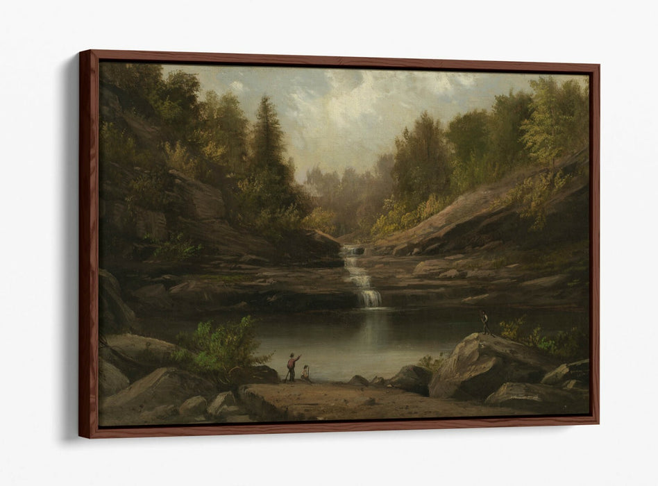 ROBERT S DUNCANSON, MOUNTAIN POOL -FLOAT EFFECT CANVAS WALL ART PRINT