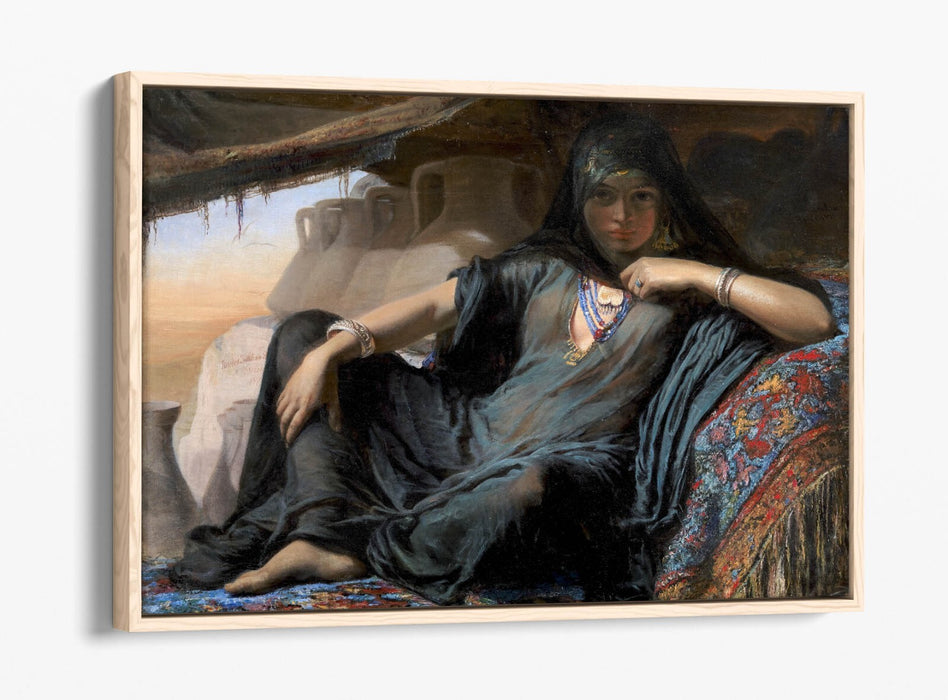 Float Effect Canvas Art – Egyptian Pot Artwork on Premium 30mm Deep Frame