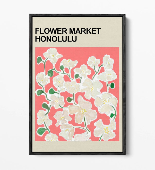 Float Effect Canvas Art – Contemporary Floral Wall Art With Premium Varnish Coating