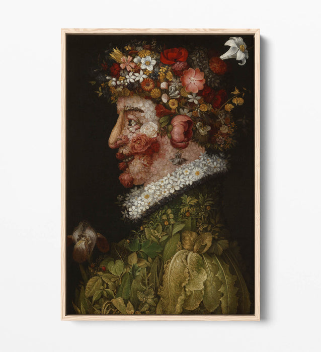 Canvas Wall Art - Giuseppe Acrimboldo La Primavera | Float Effect Canvas Print