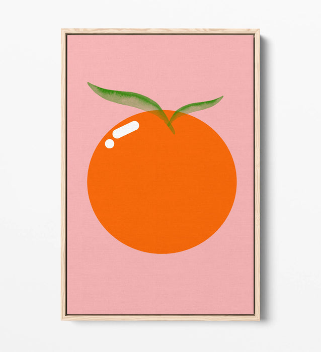 ORANGE FRUIT TRENDY MINIMALIST KITCHEN -FLOAT EFFECT CANVAS WALL ART PRINT