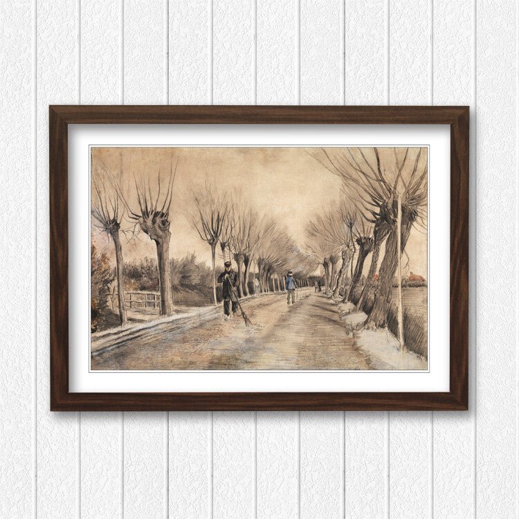 Van Gogh Framed Art – Classic Wall Art Poster With Black Oak Frame