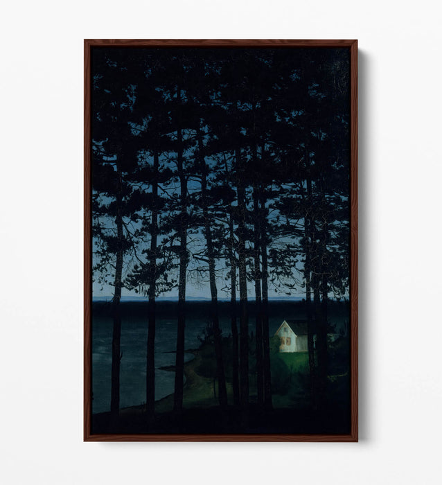 HARALD SOHLBERG, FISHERMAN'S COTTAGE -FLOAT EFFECT CANVAS WALL ART PRINT