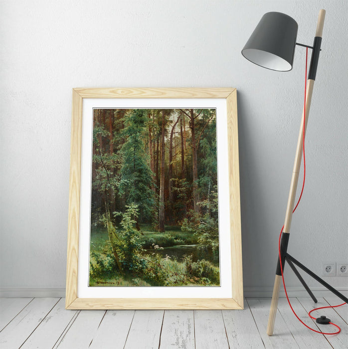 IVAN SHISHKIN, WOODLAND -WALL ART FRAMED POSTER PICTURE PRINT ARTWORK