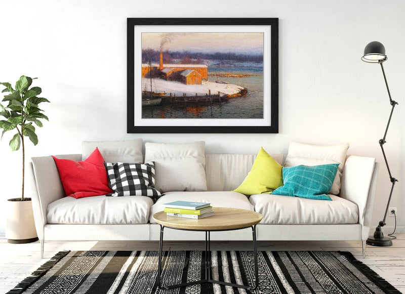 Framed Wall Art - L. Birge Harrison Red Mill Painting | Matte Paper Print UK