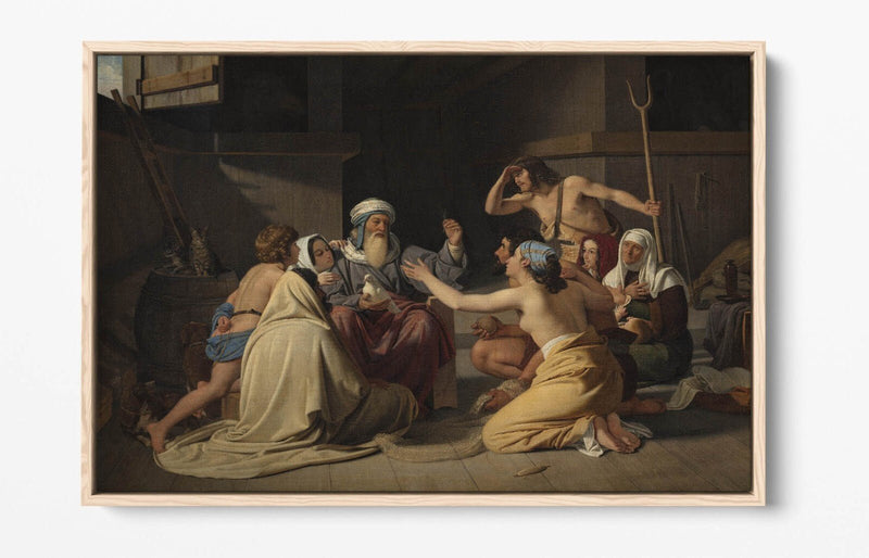 Canvas Wall Art - Noah In The Ark Print | Float Effect Handmade Wall Art
