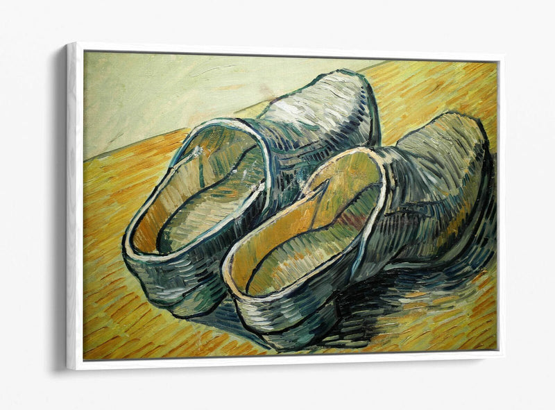 Van Gogh Canvas Art - Handmade Canvas Print | Wooden Shoes Painting, Float Effect Frame