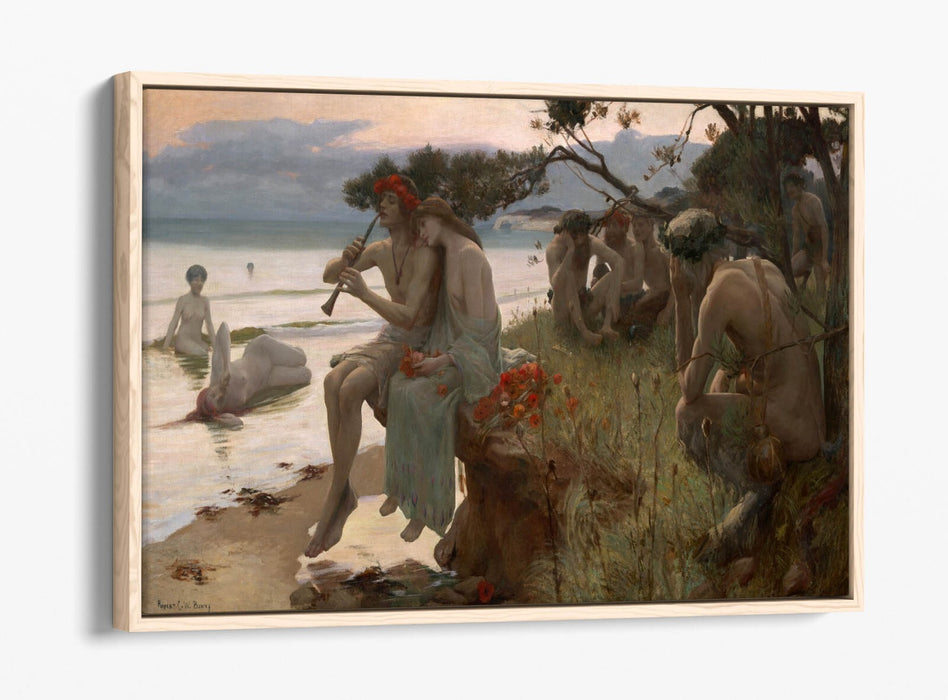 Canvas Wall Art - Rupert Bunny Pastoral Float Effect Print on 30mm Deep Frame