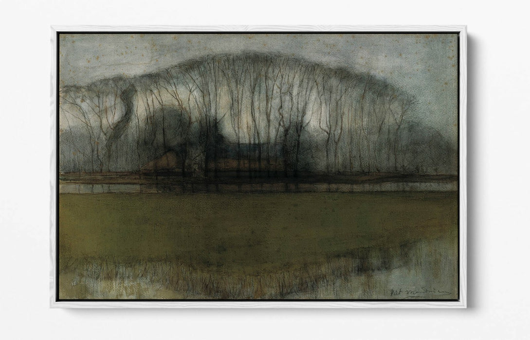 Canvas Wall Art | Modern Piet Mondrian Floating Frame Print With Vibrant Colors