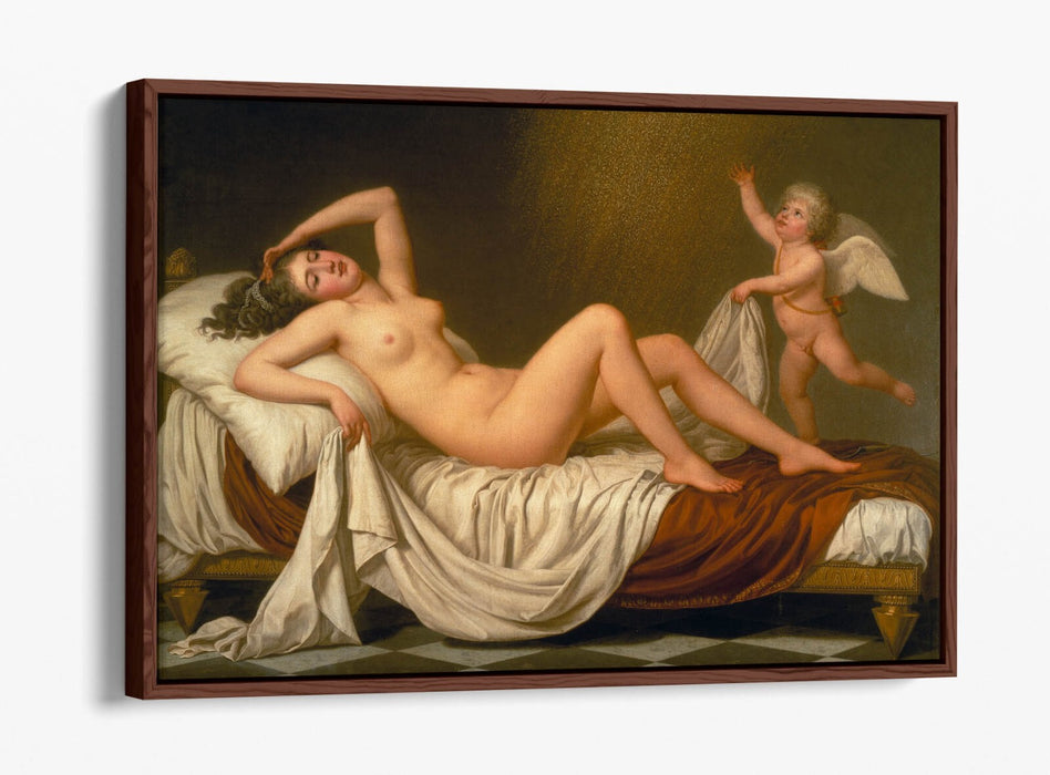 Canvas Wall Art - Danae And Shower Of Gold Float Effect Canvas Print With Premium Frame