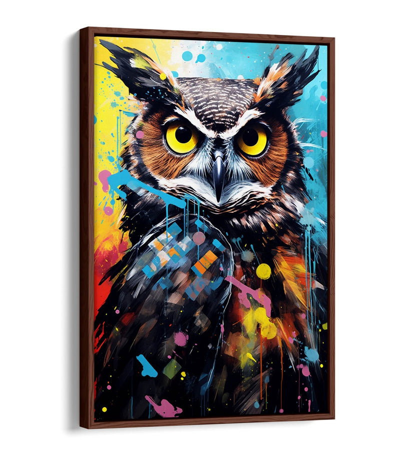Canvas Art Print - Abstract Wall Art With Float Frame | Colourful Contemporary Decor