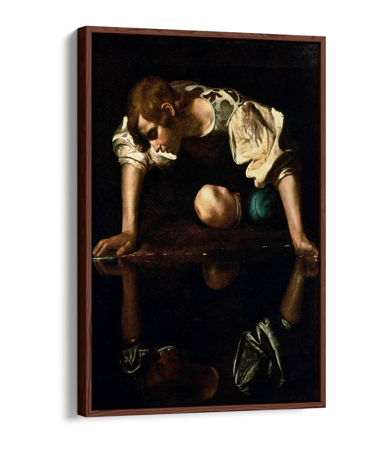 Canvas Wall Art - Caravaggio Narcissus Float Effect Canvas Print UK