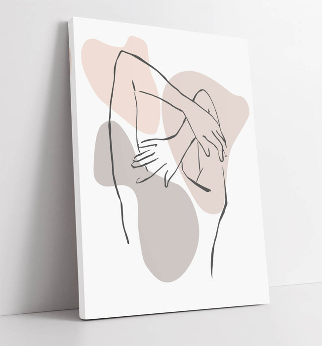 Minimalist Body Illustration – Premium Canvas Wall Art | Bedroom Decor Print