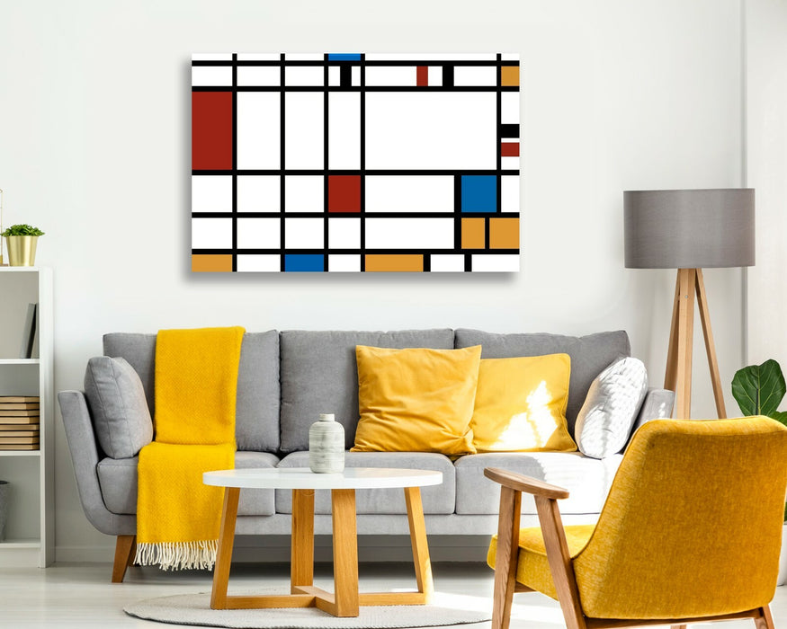 Canvas Wall Art – Framed Canvas Print Piet Mondrian Style Abstract Painting