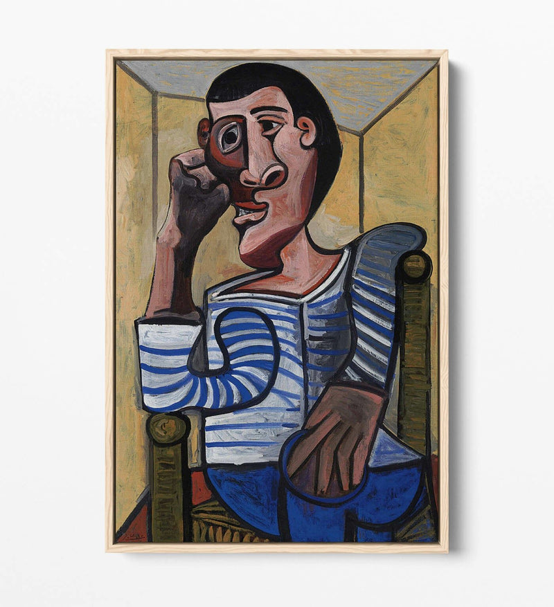 Float Effect Canvas Art - Pablo Picasso Sailor Print | Premium Varnish Finish