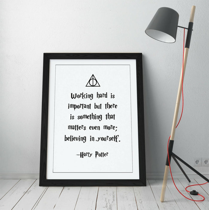 INSPIRATIONAL MOTIVATIONAL HARRY POTTER QUOTE -FRAMED WALL ART PICTURE PRINT