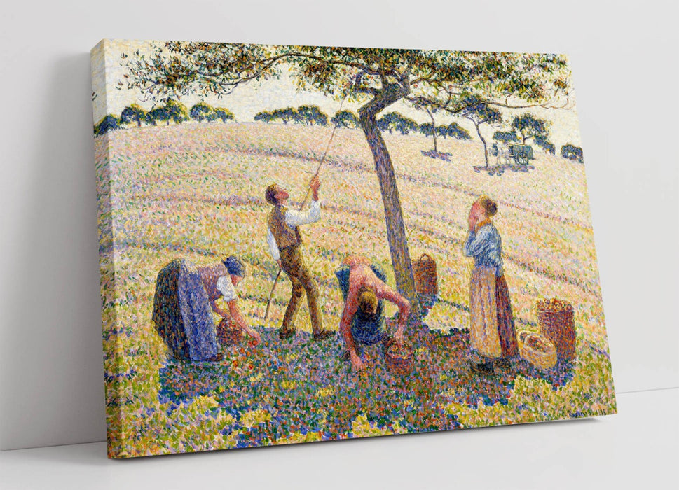 Canvas Wall Art - Apple Harvest Painting by Camille Pissarro | Premium Varnish Finish
