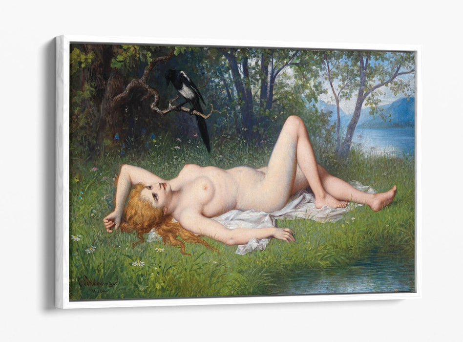 CARL SCHWENINGER, MAGPIE -FLOAT EFFECT CANVAS WALL ART PRINT