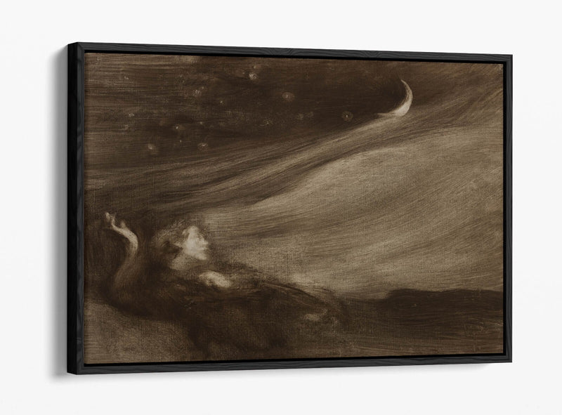 Canvas Wall Art Print - Eugene Carriere Float Effect, Premium 30mm Deep Frame