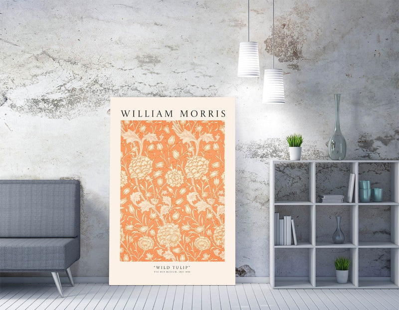 Canvas Wall Art - William Morris Wild Tulip Floral Print on Archival Grade Canvas