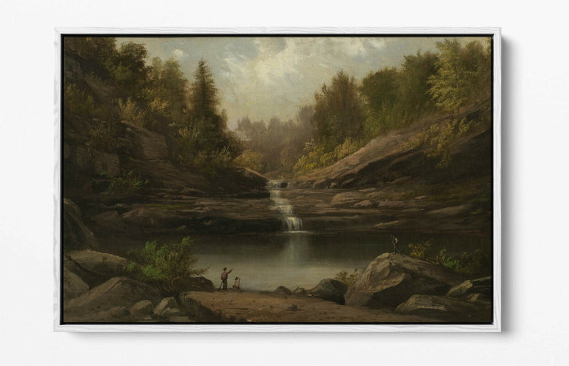 Float Effect Canvas Art - Mountain Pool Artwork on Custom MDF Frame, Ready To Hang