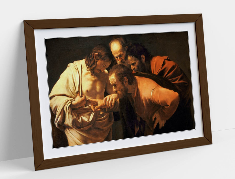 Framed Art Poster – Caravaggio Saint Thomas Classic Painting Print 4 Sizes