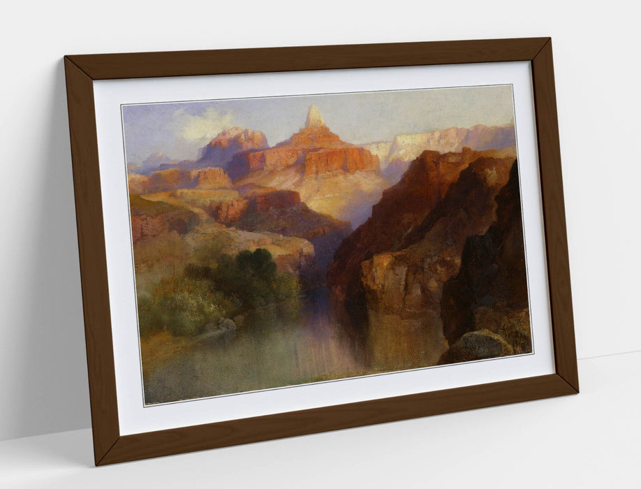 Framed Wall Art - Thomas Moran Zoroaster Peak Print | Handmade UK Woodgrain Frame