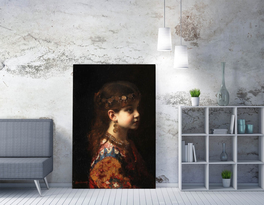 Canvas Wall Art - Alexei Harlamov Gypsy Girl Artwork | Handmade Canvas Print