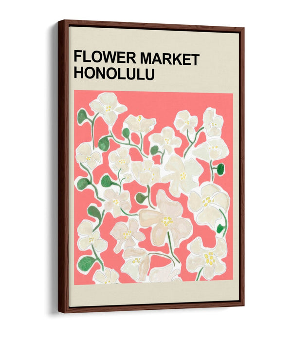 Float Effect Canvas Art – Contemporary Floral Wall Art With Premium Varnish Coating