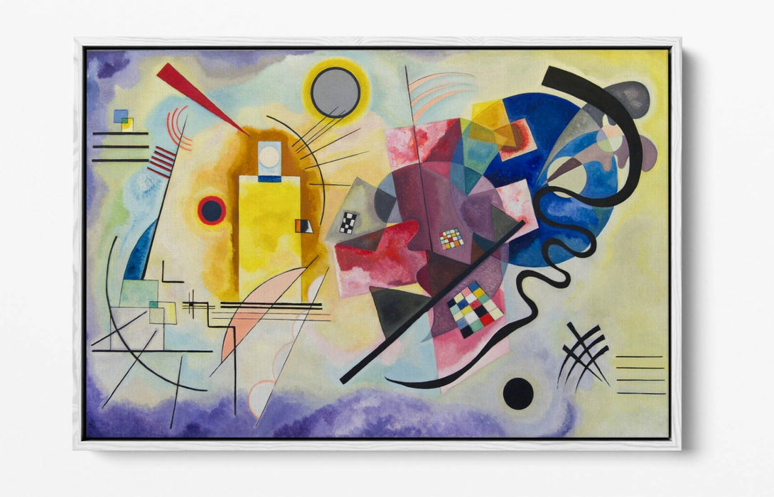 Canvas Wall Art – Wassily Kandinsky Yellow Red Blue Print | Float Effect Canvas