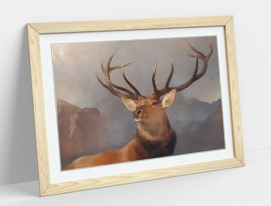 Framed Poster Art - Handmade Watercolour Wall Art Prints With Woodgrain Frame Design