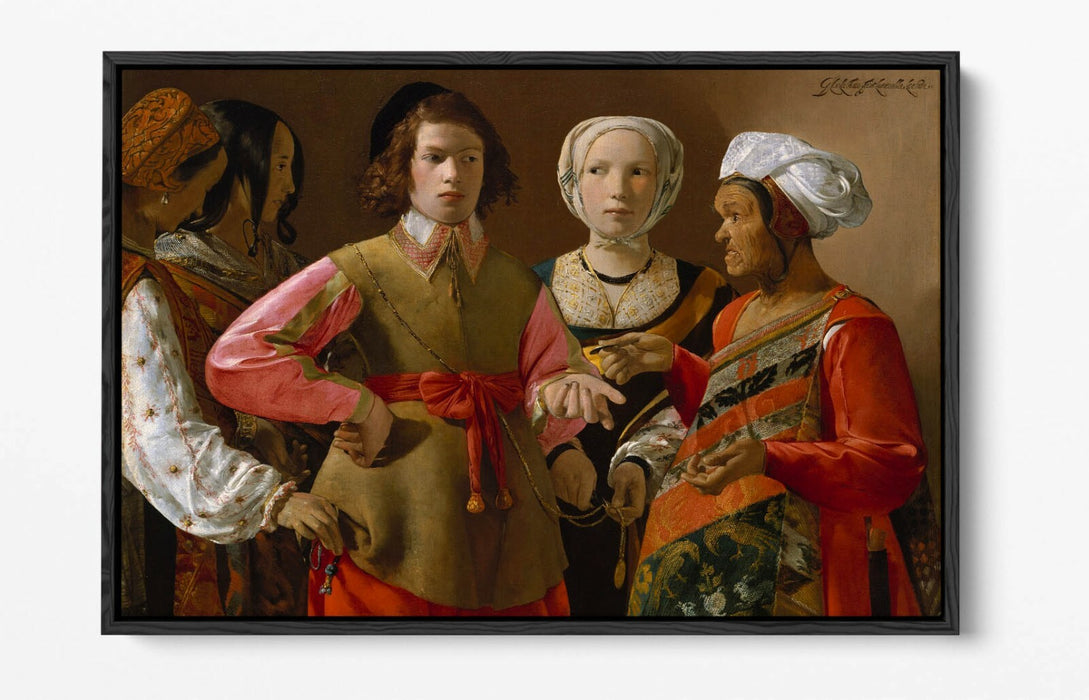 GEORGES DE LA TOUR, THE FORTUNE TELLER -FLOAT EFFECT CANVAS WALL ART PIC PRINT