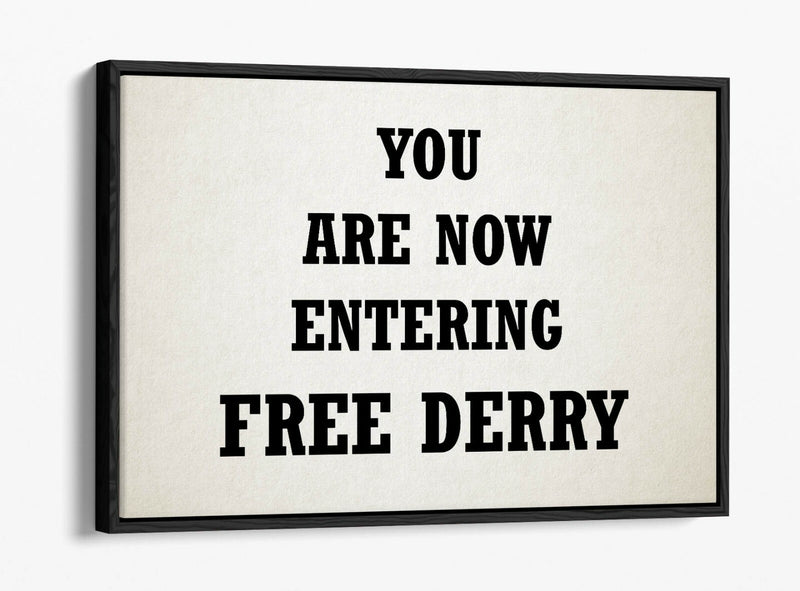 Float Effect Canvas - Handmade Derry Print on Premium Deep Frame Artwork