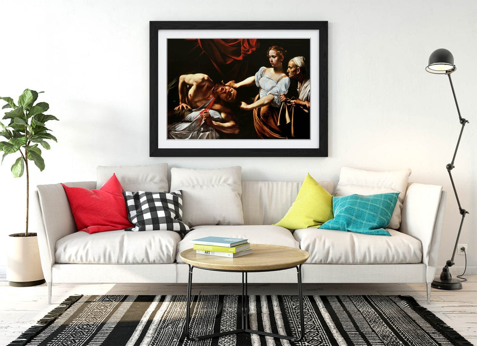 Caravaggio Wall Art – Framed Classic Painting Poster | Judith Beheading Print 4 Sizes