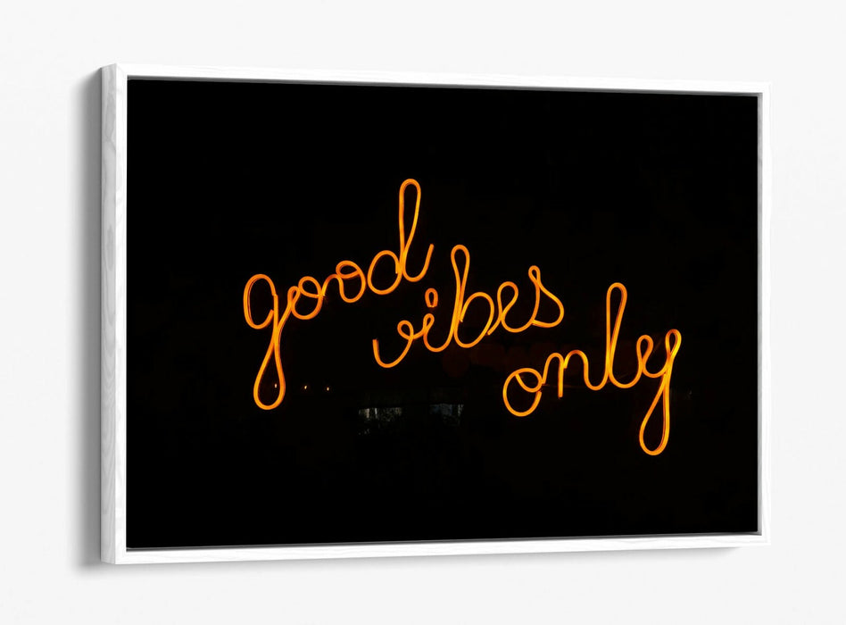 Neon Sign Wall Art - Orange Glow Sign Decoration on Float Effect Canvas
