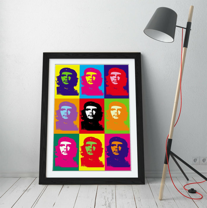 CHE GUEVARA COLOURFUL POP ART -FRAMED WALL ART PICTURE PRINT